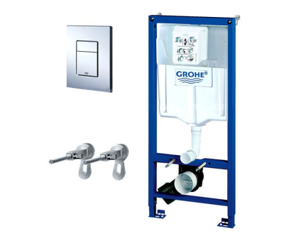 Инсталяция д/унитаза GROHE арт.38772001  (рама 38 528, крепление 38 558 + Skate Air 38 732 квадрат)