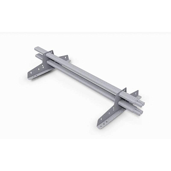 Снегозадержатель трубчатый ЭКО Style (овальный) 20*40/1,2 мм 1000 мм (цинк), 2 опоры