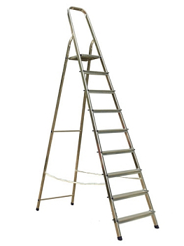 Стремянка  9 ступеней стальная высота площадки 1870мм M8409