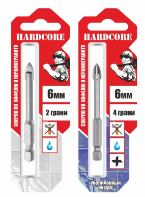 Сверло по кафелю и стеклу 6 мм, 