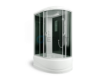 Душ кабина Erlit 120*80*215 арт ER3512TPL-C4 (L) тонир/стекло  высок поддон тропич душ, ручной душ,