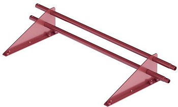 Снегозадержатель трубчатый ЭКО Lite (круглый) ф25/1,2 мм 1000 мм (RAL 3005, вишневый), 2 опоры