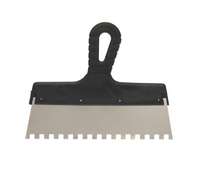 Шпатель фасадный 250 мм зуб  4 Х 4 мм  нерж Lux 1043254