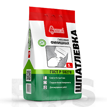 Шпатлевка финишная гипсовая белая 5кг Старатели (12 шт)