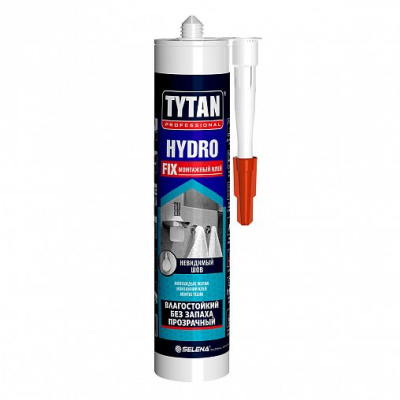 Клей монтажный HYDRO FIX акрилатный прозрачный 310 мл TYTAN PROFESSIONALL