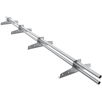 Снегозадержатель трубчатый ЭКО Style (овальный) 20*40/1,2 мм 3000 мм (цинк), 4 опоры