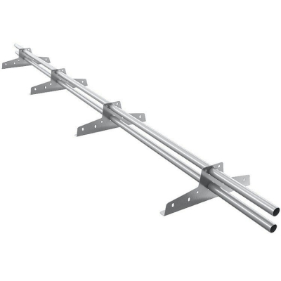 Снегозадержатель трубчатый ЭКО Style (овальный) 20*40/1,2 мм 3000 мм (цинк), 4 опоры