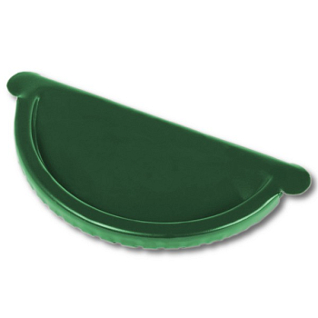 Заглушка желоба полукруглого ф125мм ПЭ (Ral 6005 зеленый) ЭКО