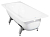 Ванна стальная DONNA VANNA 150x70x40 cм. с опорной подставкой OP-01200, без ранта,белая орхидея, ВИЗ DV-53901 