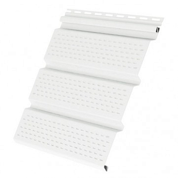 Софит три доски с полной перфорацией (0,305 х 3,00) белый Гранд Лайн Amerika (22 шт.уп)