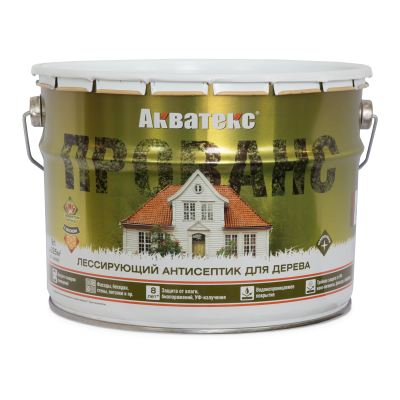 Антисептик для древесины декоративный Орех 9 л Прованс Акватекс