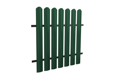 Штакетник Стандарт круглый фигурный 107*1500 мм металл ПЭ-6005 зеленый РАСПРОДАЖА