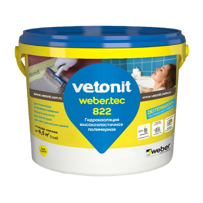 Смесь ТЕК 822 всокоэластичная гидроизоляция готовая 4 кг ВЕТОНИТ
