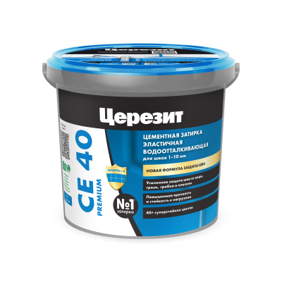 Затирка CE-40/1кг БАГАМА водоотталк противогрибк 2-10мм Церезит