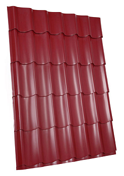Металлочерепица Монтеррей  бордо 2250*1190 (ПЭ-3005) (1 лист -2,678м2) 