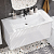 Тумба AQUATON Сохо100 белая глянцевая с раковиной Элина 100, белая 1A258201AJ010+1WH501627