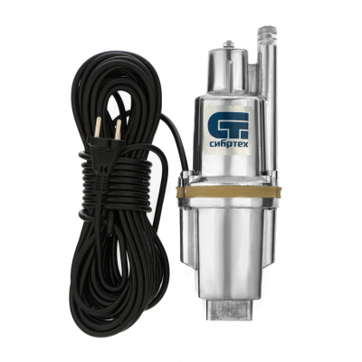 Насос вибрационный верхний забор СВН300-15, 300Вт, напор 75м, 1200л/ч, кабель 15м Сибртех 99302