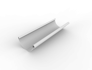 Желоб полукруглый 3000 ф125 ПЭ (Ral 9003 белый) ЭКО