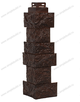 Угол "Камень дикий" коричневый FineBer (143х485 мм)(10 шт/упак)