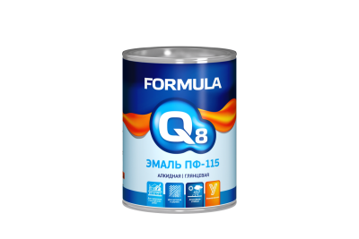Эмаль ПФ-115 красная 0,8 кг Formula Q8