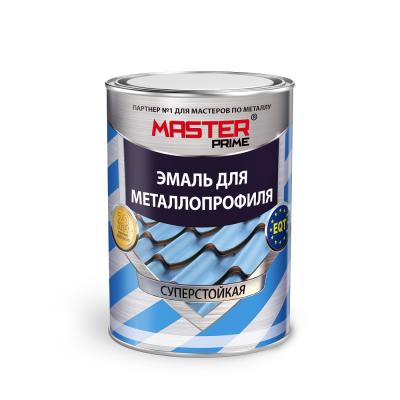 Эмаль для металлопрофиля и сендвич-панелей RAL 6005 зеленый мох 0,9 кг MASTER PRIME
