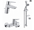 Набор смесителей VITRA серия Solid-S +душ.штанга (3 в 1) NEW арт.A49227EXP (ТУРЦИЯ)  