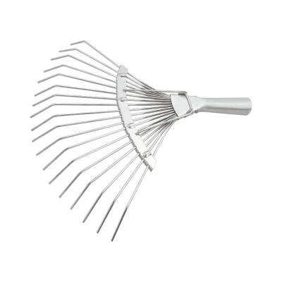 Грабли веерные стальные 360мм 18 круглых зубьев оцинк. без черенка 61780