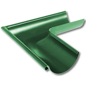 Желоб угловой 90" ф125 мм ПЭ (RAL 6005 зеленый) ЭКО