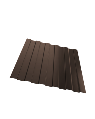 Лист профилированный коричневый С 8 2000х1200 мм ПЭ-8017-0,5 лист- 2,4 м2 НЕКОНДИЦИЯ
